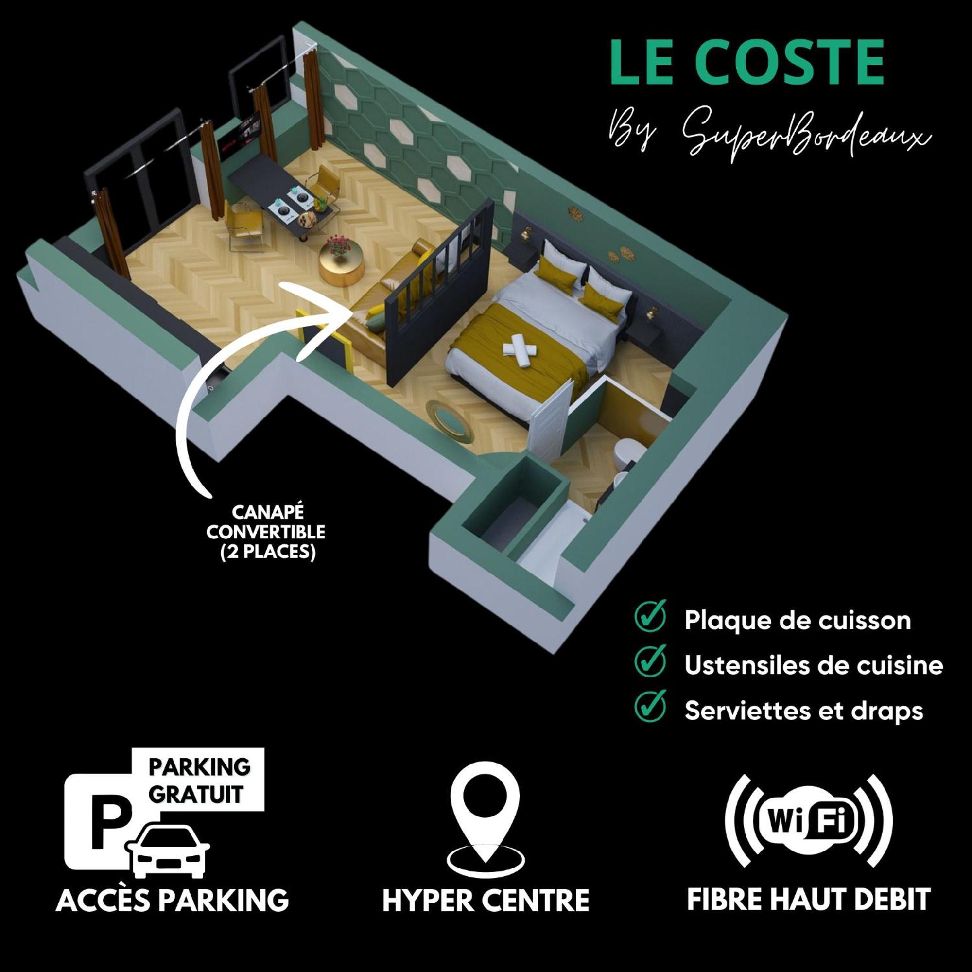 Free Parking - Self Checkin - Wifi - Netflix - City Center - Le Coste By Superbordeaux Eksteriør billede